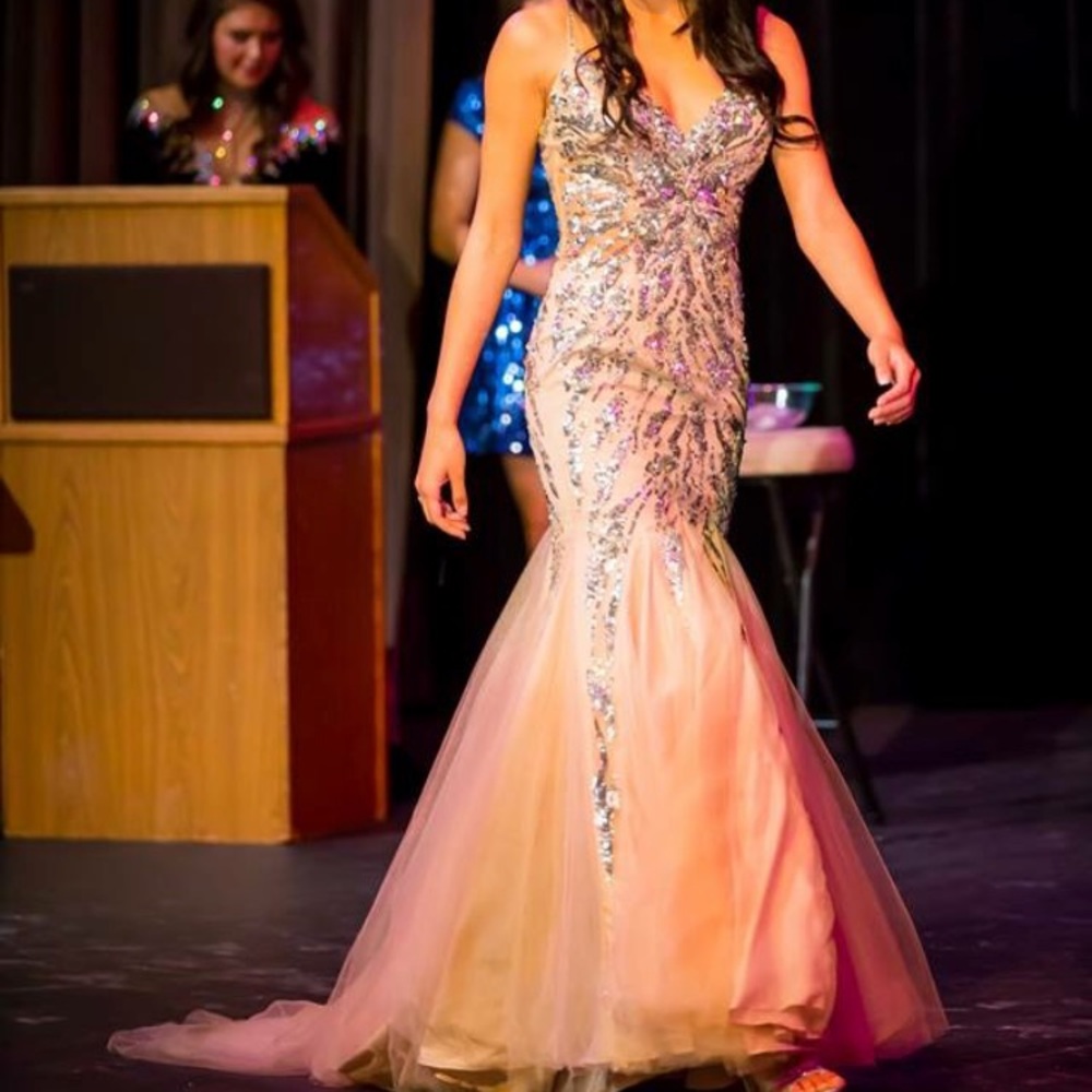 Gold Mermaid Evening Gown